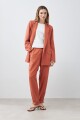 Pantalón de lyocell lacre