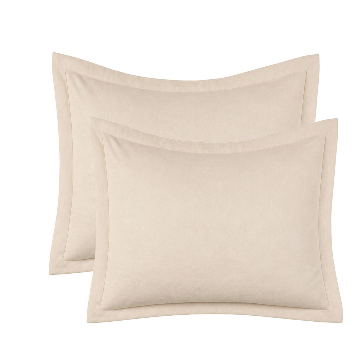 SET FUNDAS ALMOHADA - LINO-Y-ALGODON NATURAL-BEIGE LINEN COTTON ARENA 