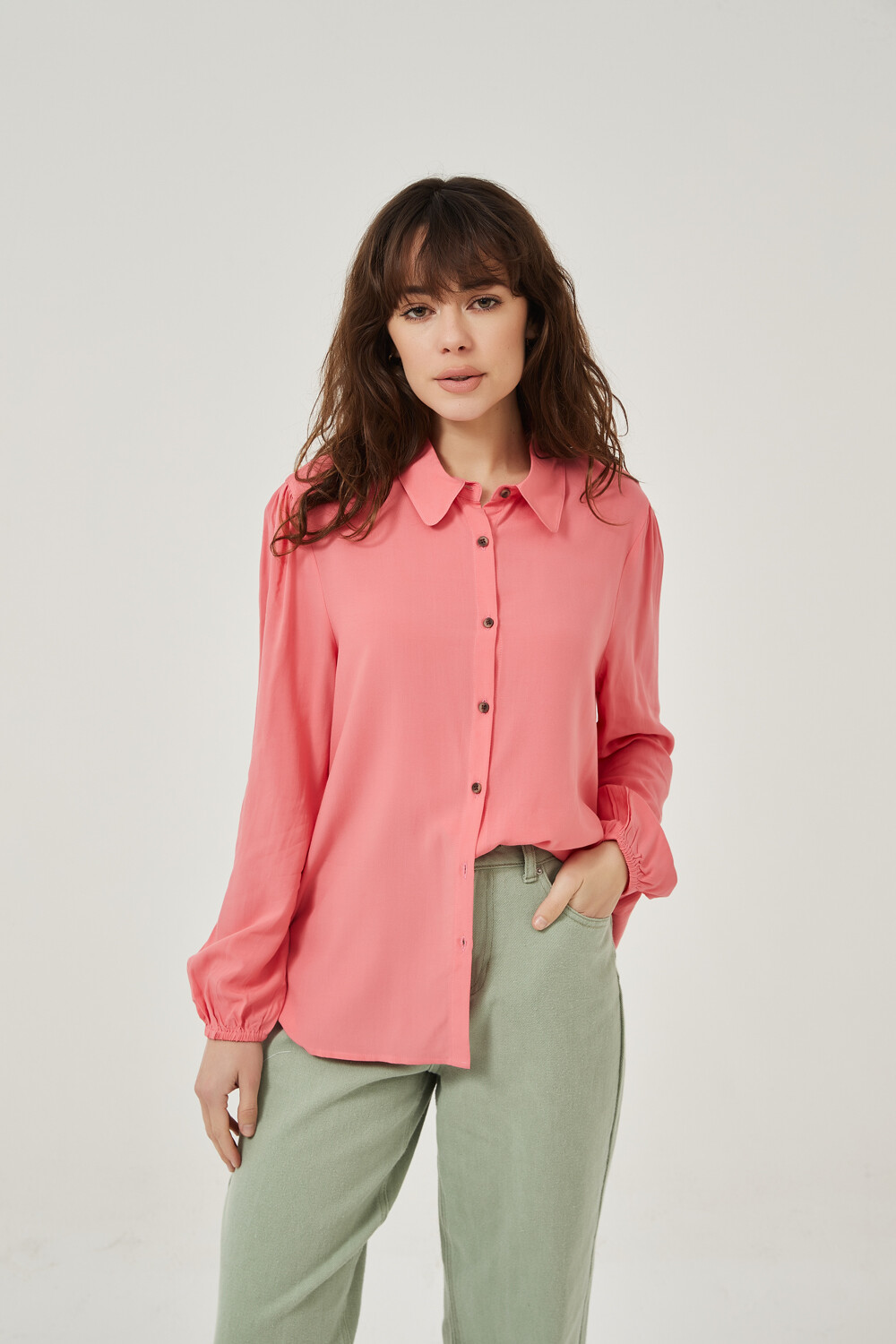 Camisa Shereik Rosa Oscuro