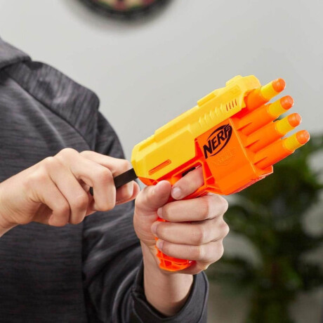 Pistola Hasbro Original Nerf Alpha Strike +8 Dardos Naranja