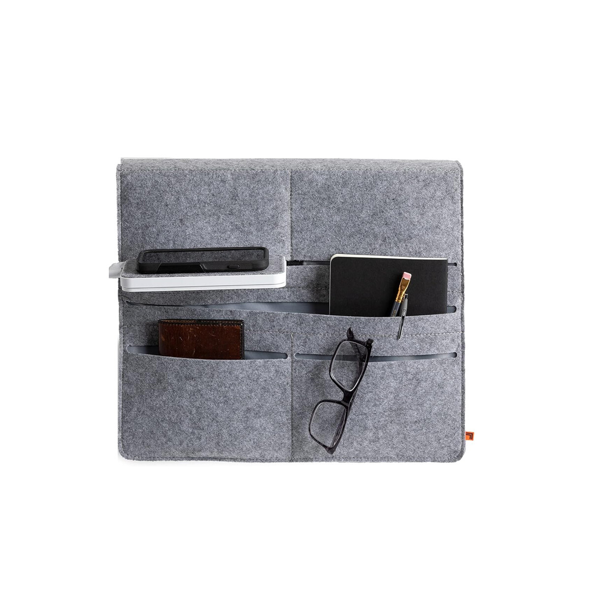 Organizador de fieltro para cama o sillón 