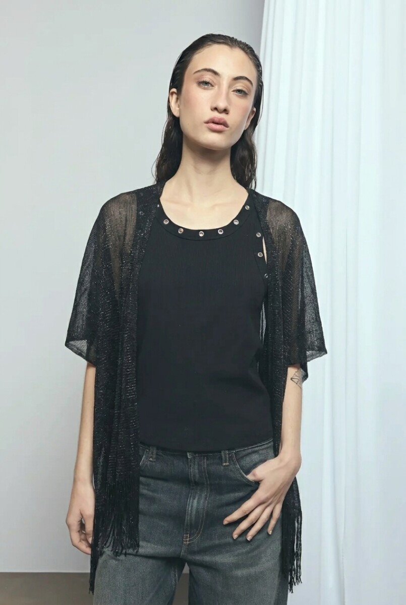 Ruana lurex party - negro 