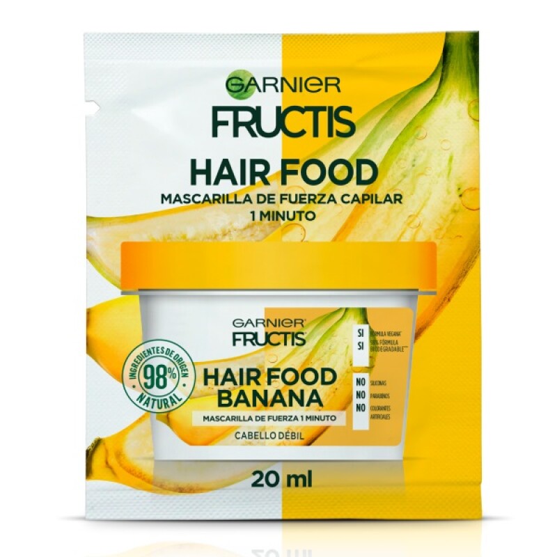Fructis Hair Food Banana Sachet 20 Ml. Fructis Hair Food Banana Sachet 20 Ml.