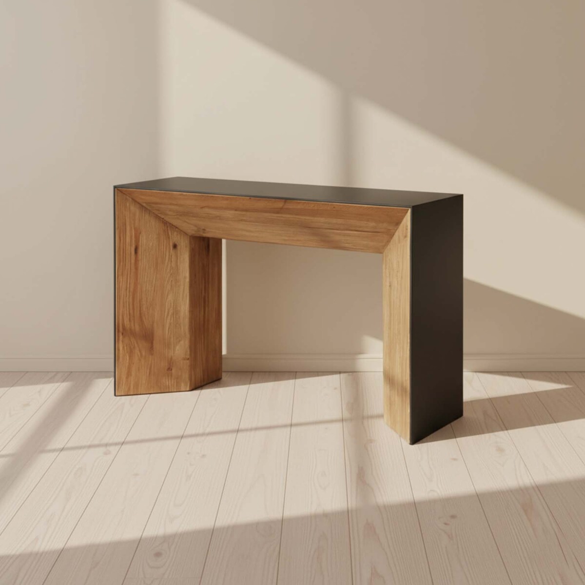 CONSOLA - MADERA NATURAL-BEIGE VOLCANO NAT/NEGR 