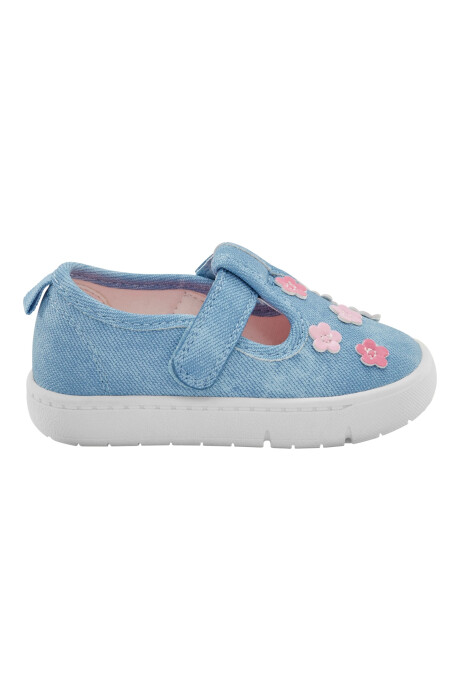 Championes denim, diseño floral Sin color