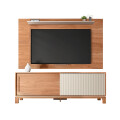COMBO FLORA (RACK + PANEL DE PARED)" 1.8 COLOR FREIJO/ OFF WHITE MR Combo Flora (rack + Panel De Pared)" 1.8 Color Freijo/ Off White Mr