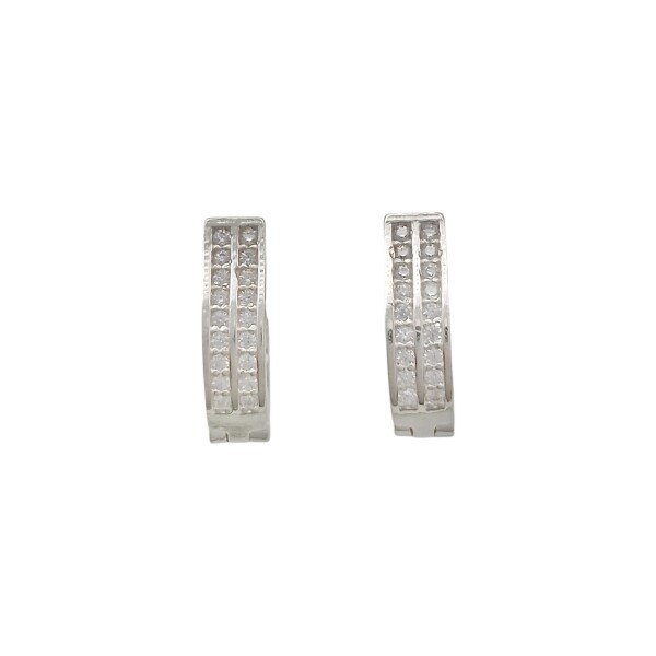 Caravanas Aro-Plata 925-Piedra zirconia-CA3016 Conpiedra