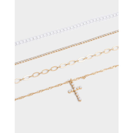 Collares Cortos Religioso Dorado