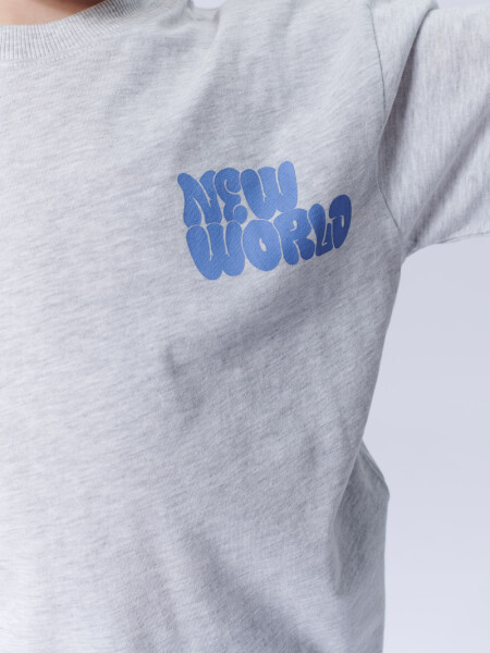 Remera Algodón Gris Melange