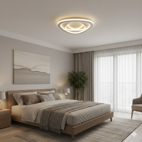 Plafón LED triangular a control remoto con funciones Plafón LED triangular a control remoto con funciones