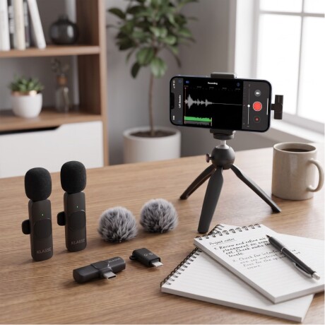 Set x2 Micrófonos Corbateros Klasse | USB-C + Lightning Set x2 Micrófonos Corbateros Klasse | USB-C + Lightning