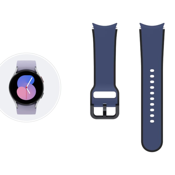Correa Samsung Sport Band Dos Tonos (S/M) para Galaxy Watch5 y Watch5 Pro Navy