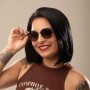 Lentes De Sol Chilli Beans Redondo - Unisex Gradiente Marrón/Tortuga