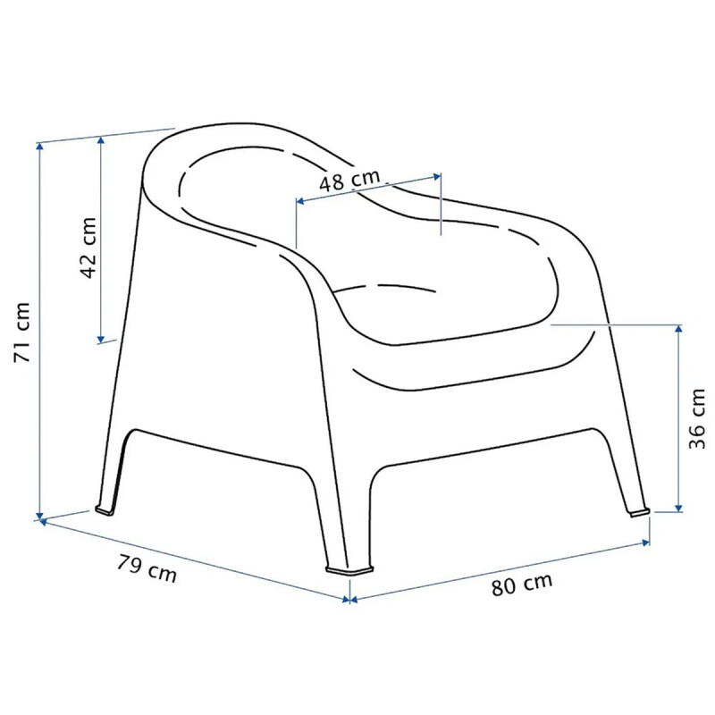 Set x2 Sillones Skarpo + Mesa GRIS CLARO