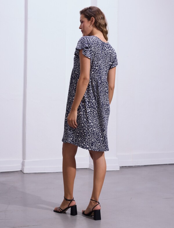 Vestido Printed AZUL/BLANCO