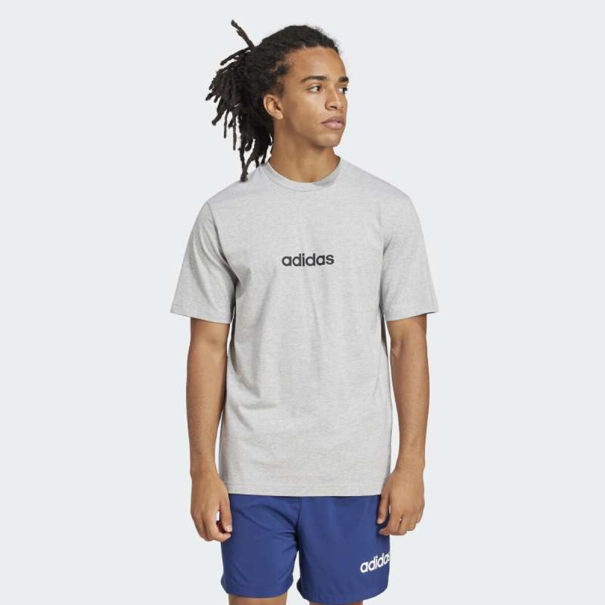 Remera Adidas Essentials Linear Single - Gris 