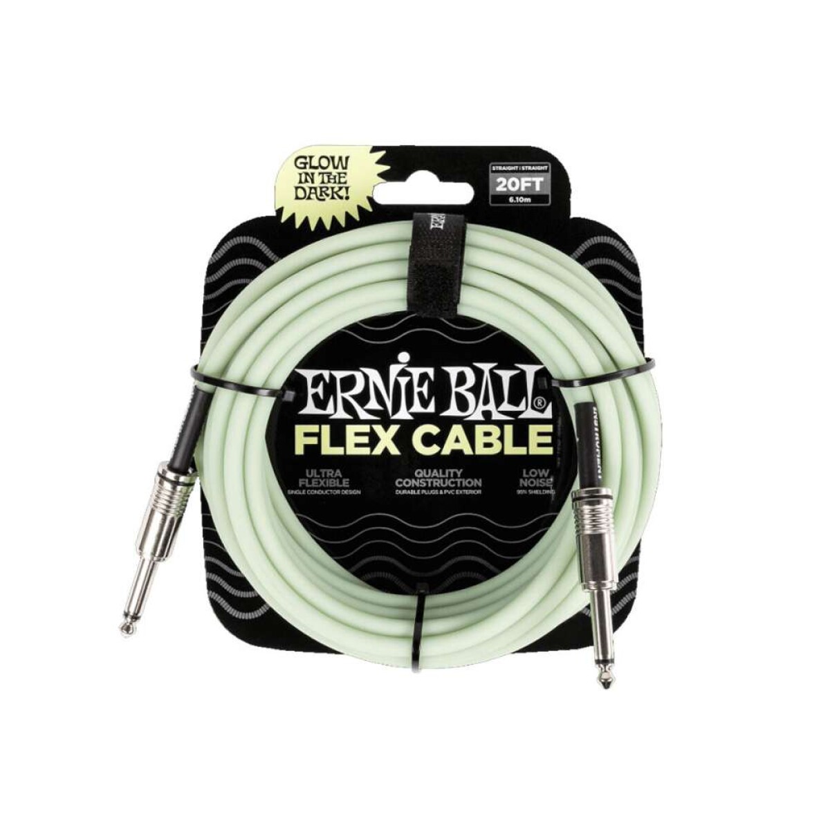 Cable Para Guitarra Ernie Ball Flex Cable - Glow In Dark 6 Mts 