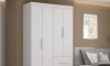 Ropero Primordial Max 4 Puertas 2 Cajones Blanco