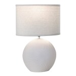 LAMPARA DE MESA CERAMICA 37x19x54CM LINEAS BLANCO LAMPARA DE MESA CERAMICA 37x19x54CM LINEAS BLANCO