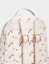 Mochilas Urbanas Romántico Mochila Estampada Cherry - Blanco Crudo
