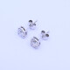 Caravanas oro 18k blanco con engarce 4 puntas y brillantes. Caravanas oro 18k blanco con engarce 4 puntas y brillantes.