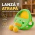 Raqueta Lanza y Atrapa Pelota con 2 Bolas Verde