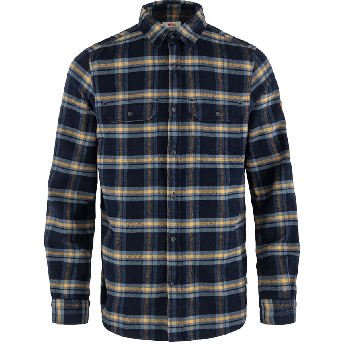 Camisa Fjallraven Ovik Heavy Flannel Shirt M Hombre - Dark Navy-buckwheat Brown 