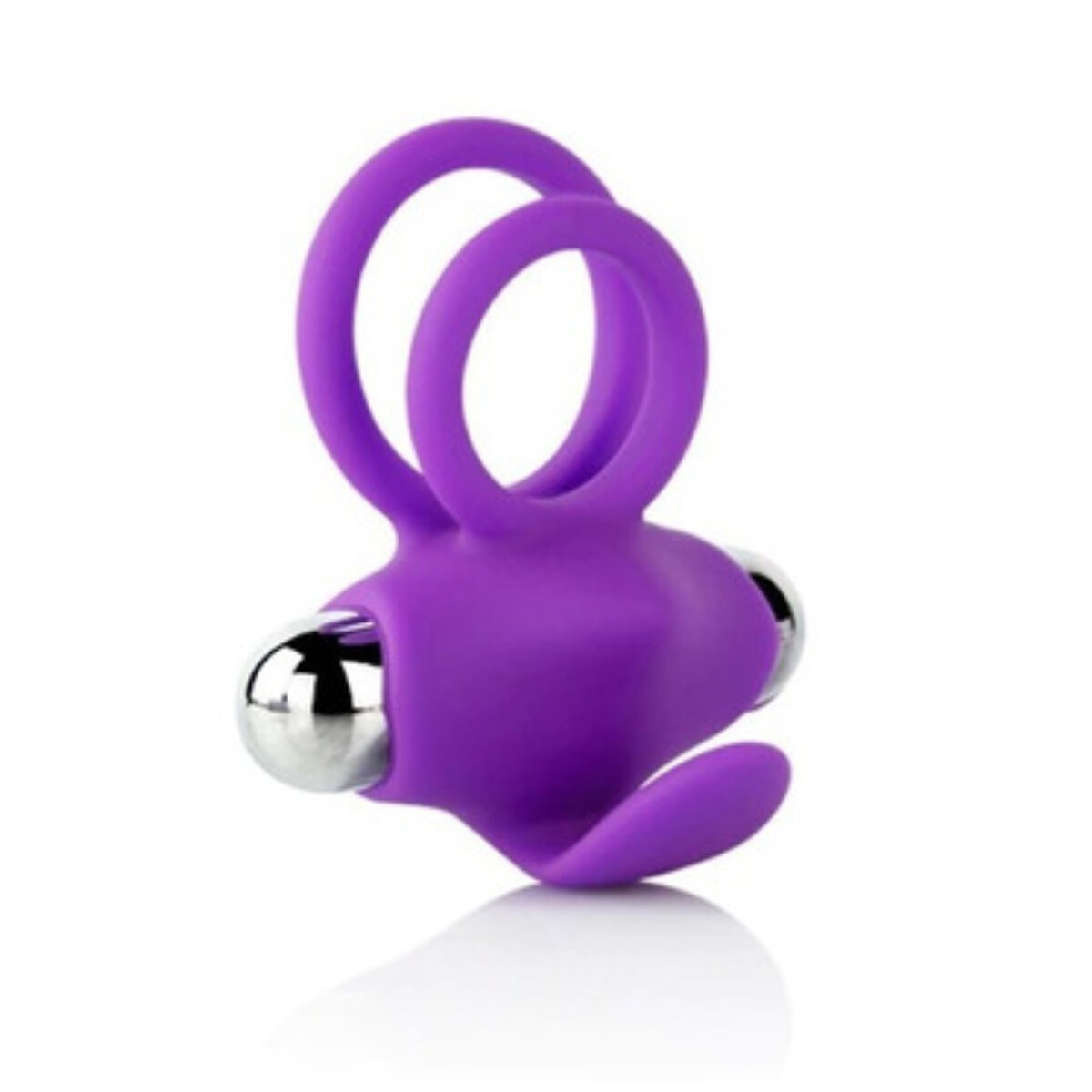 Anillo Vibrador Rabbit Doble Recargable USB - Violeta 