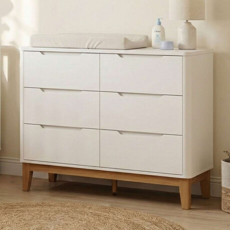 Comoda 6 Cajones Infantil Boom Blanco
