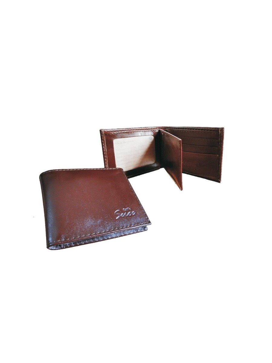 Billetera de cuero volante interior - Marrón 