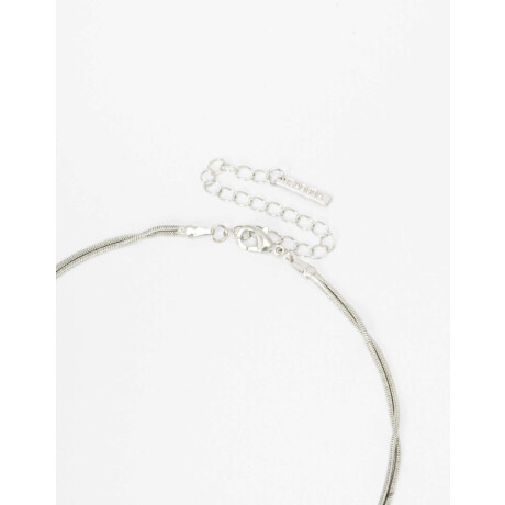 Cadena Con Dije Metal Plateado Hematite