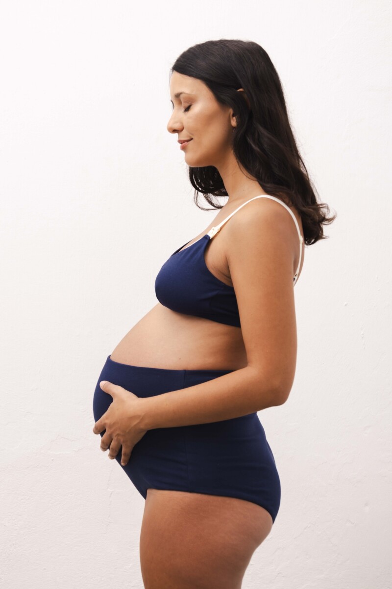 Culotte Maternal Lana – Suave Para Embarazo y Postparto Azul