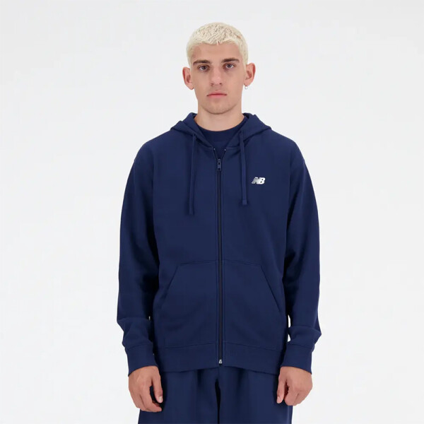 Campera New Balance Essentials Logo Azul
