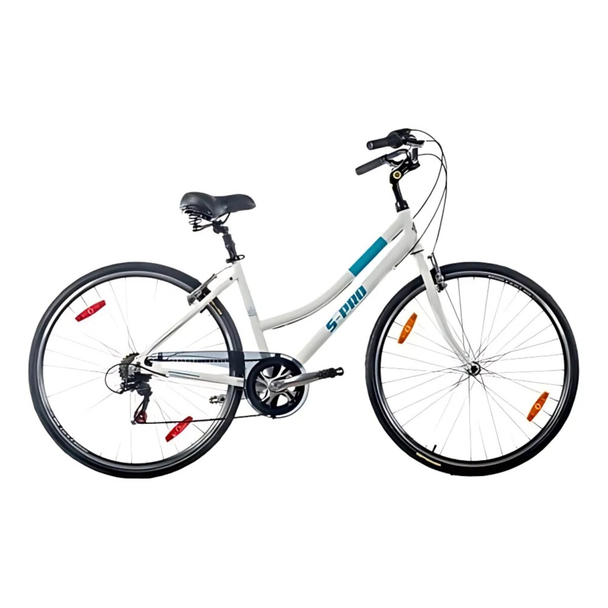 Bicicleta S-PRO Strada Lady rodado 28 Shimano 7 cambios - Blanco/Celeste 