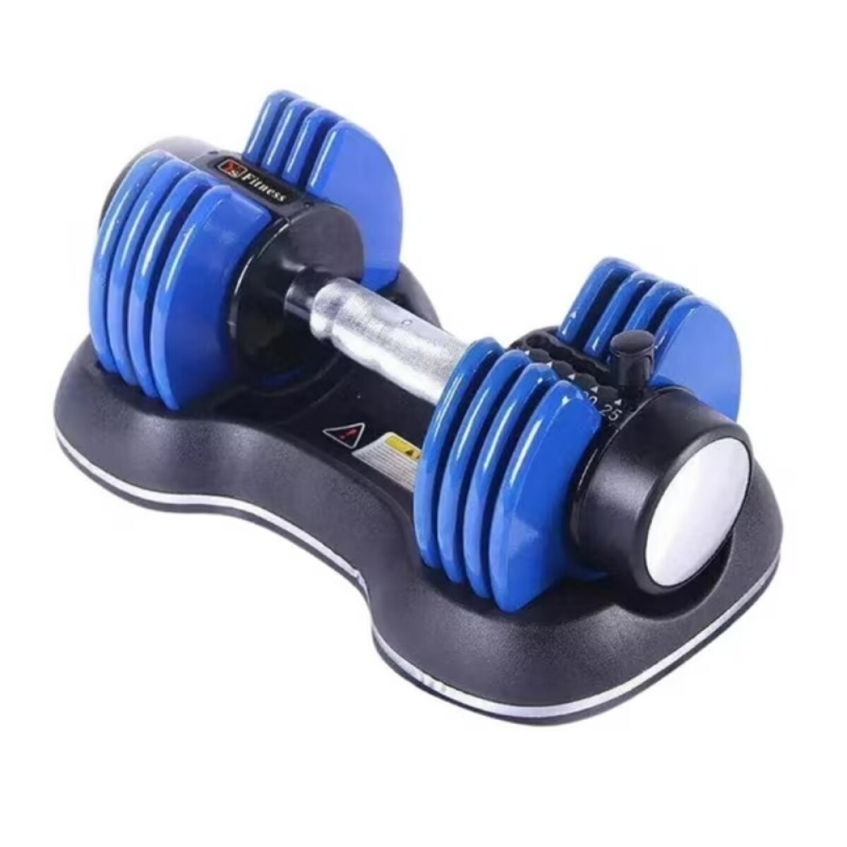 Mancuernas ajustable con base 12kg - Azul 