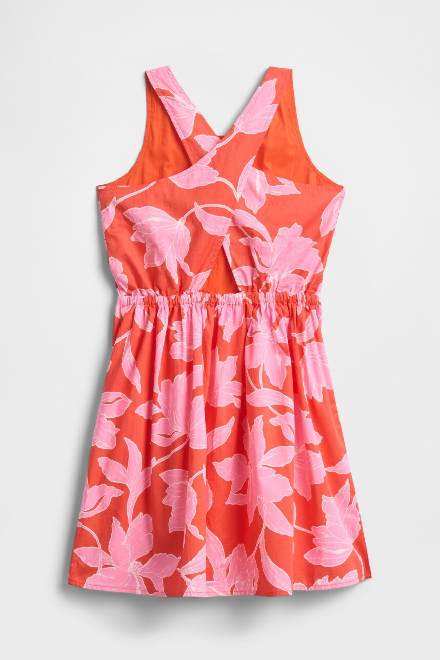 Vestido Espalda Cruzada Niña Pink Floral