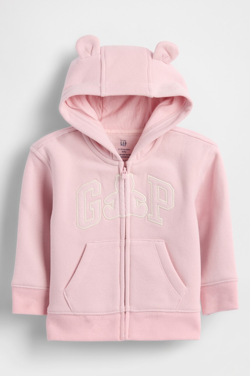 Canguro Con Cierre Logo Gap Toddler Niño Pure Pink