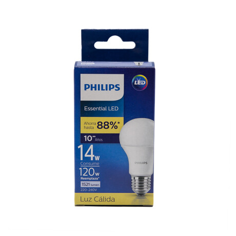 Bombita Led PHILLIPS 14w Essential 6500 (120w) Bombita Led PHILLIPS 14w Essential Cálida 3500 (120w)