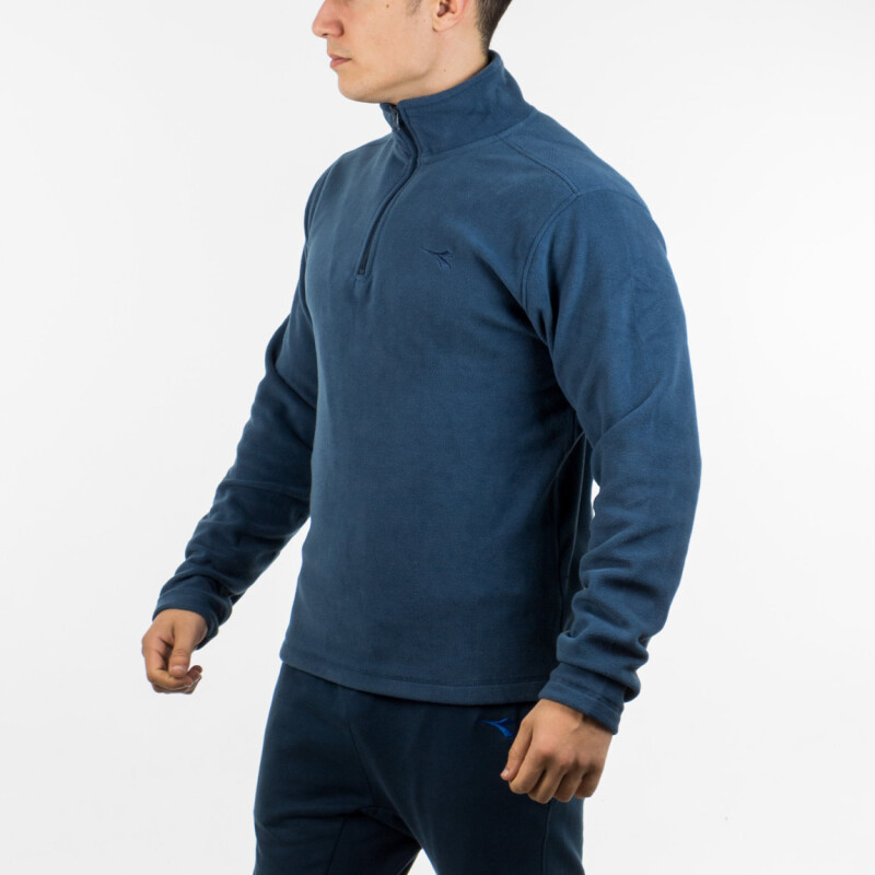 Diadora Men Micropolar Half Zip Sweater - Navy Marino