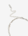 Collares Cortos Metal Collar Corto Dijes Corazones - Plateado Rodio