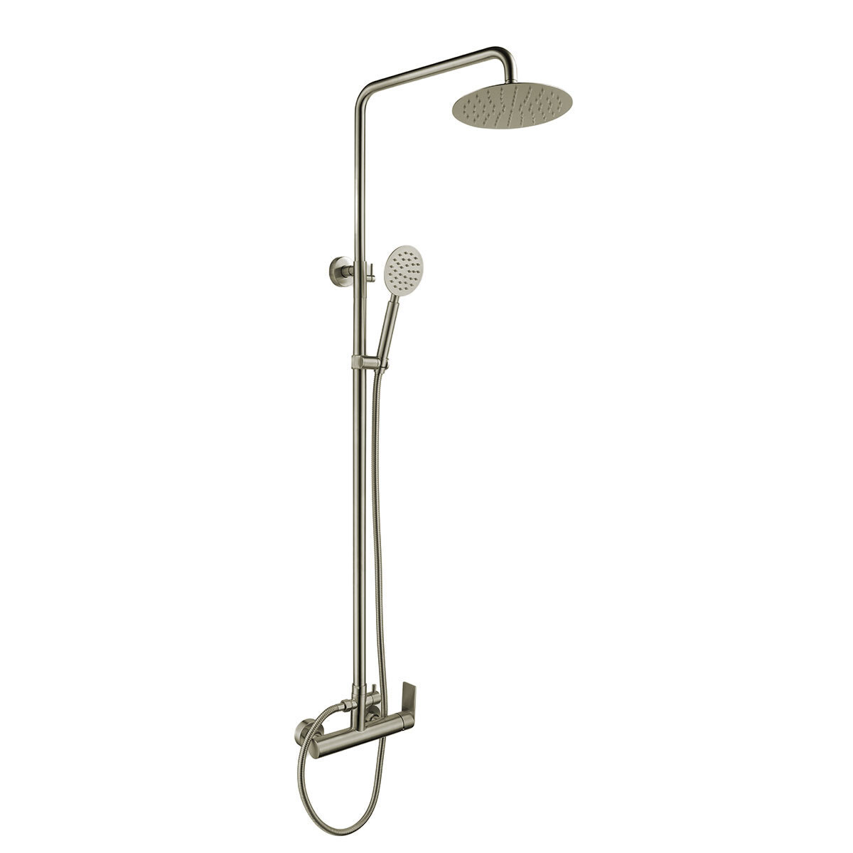 Griferia Barral Ducha Exterior En Brushed Nickel - Serie Salemi 