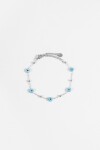 Pulsera ojo de la suerte acero plateado