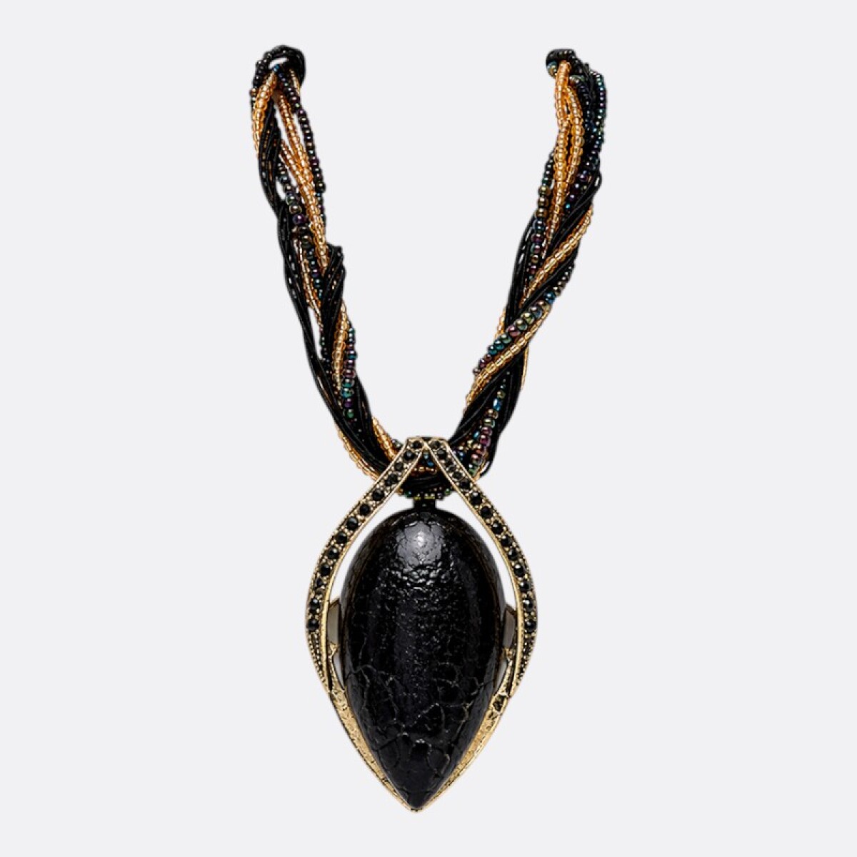 Collar Lágrima Mujer - Negro 