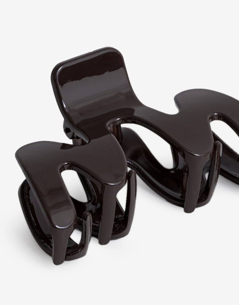 Broche Acrilico Broche Formato Moda De Acrílico. - Marron Chocolate