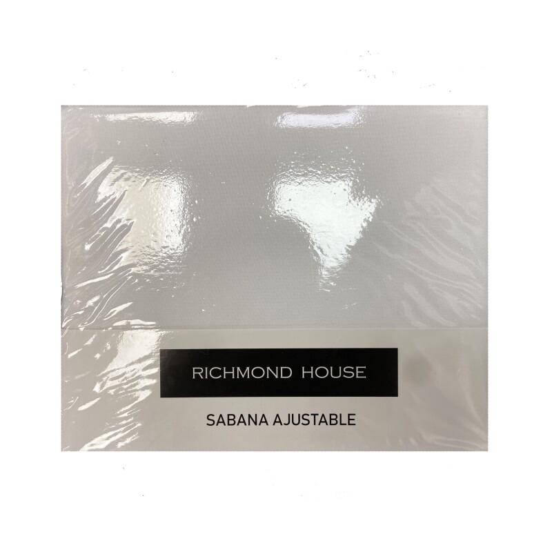 Sábana ajustable ï»¿Richmond tamaño Queen en microfibra Blanco