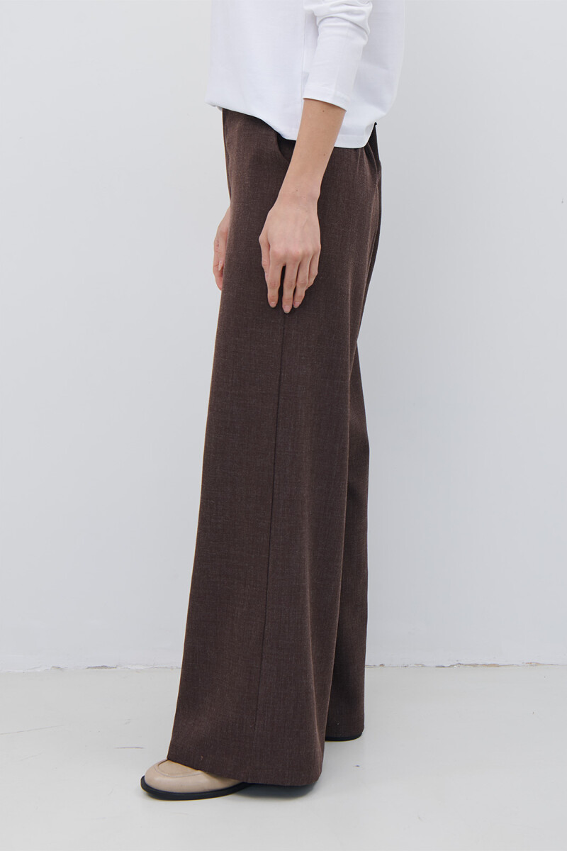 PANTALON MELANGE MARRON