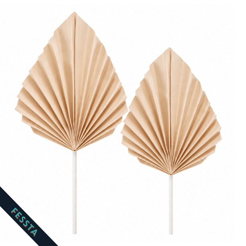Topper Abanico de Papel Beige