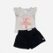 Conj. para bebes (blusa y shorts) GRIS