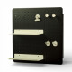 Panel perforado pegboard metálico organizador de pared 40x40 cm – Multiuso para el hogar Negro