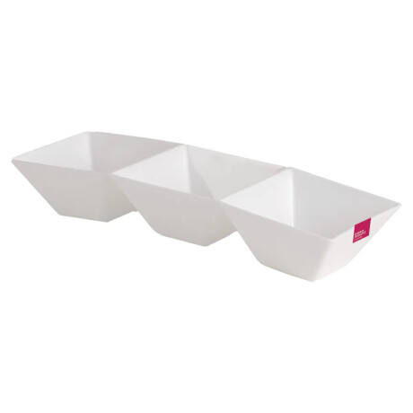 Copetinero Le Chef Rectangular con 3 Divisiones 35x11.5x6Cm Blanco